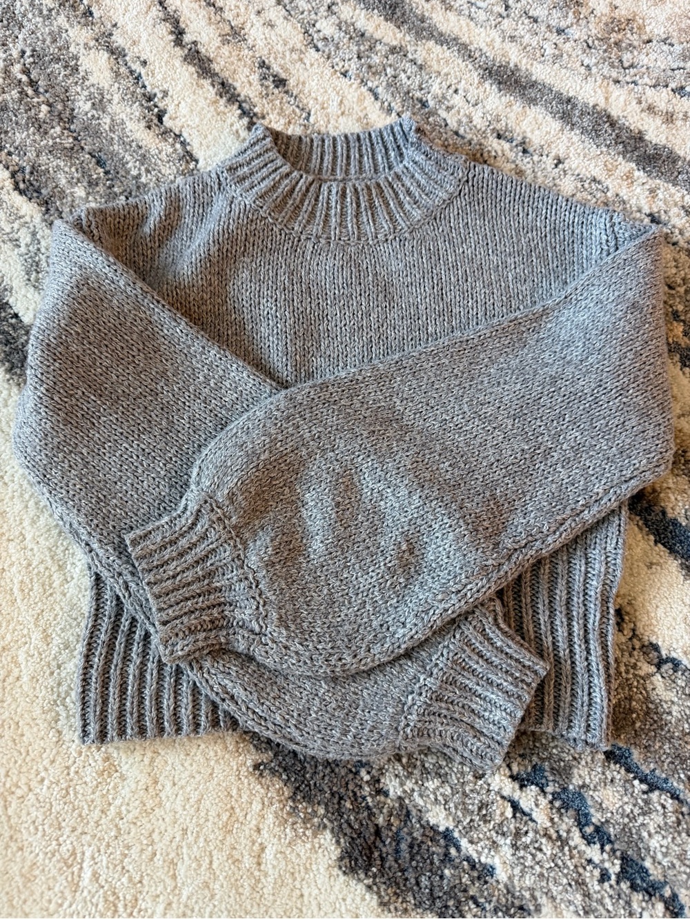 Classic Crewneck Gray Women's Sweater